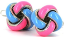 Blau und Rosa Knoten Manschettenknöpfe