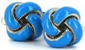Blau Knoten Manschettenknöpfe V