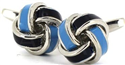 Blau und Schwarze Knoten Manschettenknöpfe