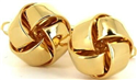 Goldene glatte Knotenmanschettenknöpfe