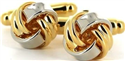 Goldene und silberne Knotenmanschettenknöpfe V