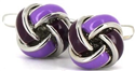 Knotenmanschettenknöpfe in Lila und Violett
