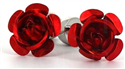 Rote Rosen Manschettenknöpfe