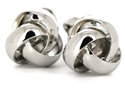 Knotenmanschettenknöpfe Triple Knoten Glatt III