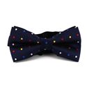 Blauer Multicolor-Punkte Fliege