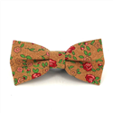 Fliege aus bedrucktem Kork mit Blumenmuster