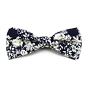 Fliege Marineblau mit Blumenmuster