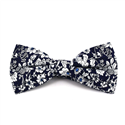 Fliege Marineblau mit Blumenmuster