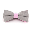 Uni Oxford Grau und Rosa Fliege