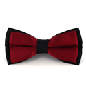 Schwarze und Bordeaux-satin Fliege