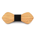 Holzfliege aus Bambus und Leder