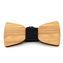 Holzfliege aus Bambus und Leder