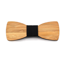 Holzfliege aus Bambus und Leder