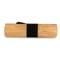 Holzfliege aus Bambus und Leder