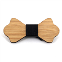 Holzfliege aus Bambus und Leder