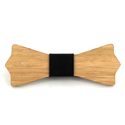 Holzfliege aus Bambus und Leder