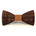 Holzfliege Barcelona Skyline