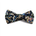 Dunkelblaue Paisley Fliege