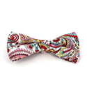 Weißes und rotes Paisley-Fliege