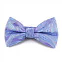 Lila und Hellblau Paisley Fliege