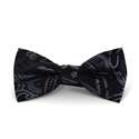 Schwarzes und graues Paisley Fliege
