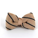 Fliege in Beige mit schwarzen Streifen