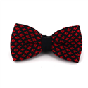 Fliege mit Fleur-de-Lis-Punkt in Schwarz und Rot
