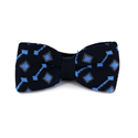 Fliege mit geometrischen Formen in Blau