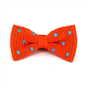 Orange Punkt Bow Tie mit himmelblauen Punkten