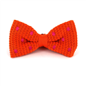 Orange Punkt Fliege mit Magenta Polka Dots