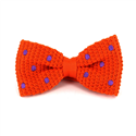 Fliege Orange mit lila Punkten
