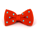 Fliege Orange Punkt Türkis Polka Dot