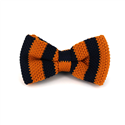 Fliege mit Punktstreifen in Orange und Blau