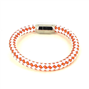 Armband Weißes Leder Spanische Flagge