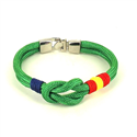 Armband Knoten Grün mit Spanischer Flagge