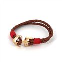 Geflochtenes Lederarmband mit Anker