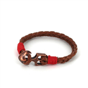 Geflochtenes Lederarmband mit Anker