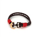 Geflochtenes Lederarmband mit Anker