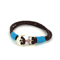 Geflochtenes Lederarmband mit Anker
