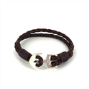 Geflochtenes Lederarmband mit Anker