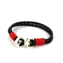Geflochtenes Lederarmband mit Anker