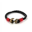 Geflochtenes Lederarmband mit Anker