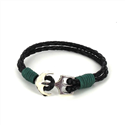 Geflochtenes Lederarmband mit Anker